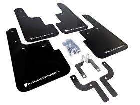 2010-2016 Mitsubishi Outlander Outlander Sport/ASX/RVR Rallyarmor Urethane Mud Flaps Black/White - RAL-MF33-UR-BLK/WH