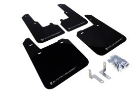 2015-2017 Subaru Outback 2.5i/2.5i Premium/2.5i Limited/3.6R Limited Rallyarmor Urethane Mud Flaps Black/Silver - RAL-MF36-UR-BLK/SIL