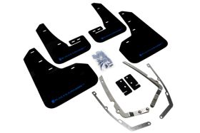 2015-2017 VW Golf GTI/TSI Rallyarmor Urethane Mud Flaps Black/Blue - RAL-MF37-UR-BLK/BL