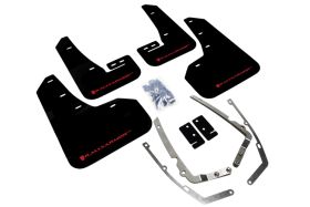 2015-2017 VW Golf GTI/TSI Rallyarmor Urethane Mud Flaps Black/Red - RAL-MF37-UR-BLK/RD