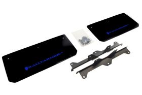 2015-2016 Polaris Slingshot SL/SL LE Rallyarmor Urethane Mud Flaps Black/Blue - RAL-MF38-UR-BLK/BL