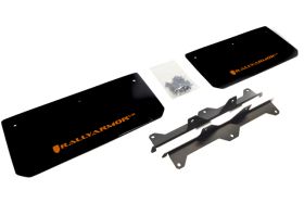 2015-2016 Polaris Slingshot SL/SL LE Rallyarmor Urethane Mud Flaps Black/Orange - RAL-MF38-UR-BLK/OR