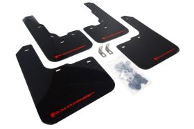 2013-2017 Dodge Dart SE/ SXT/Aero/ Limited/GT Rallyarmor Urethane Mud Flaps Black/Red - RAL-MF39-UR-BLK/RD