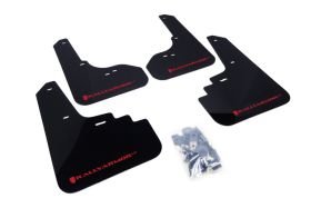 2005-2009 Subaru Legacy Rallyarmor Urethane Mud Flaps Black/Red - RAL-MF4-UR-BLK/RD