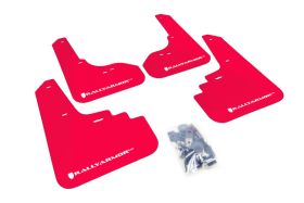2005-2009 Subaru Legacy Rallyarmor Urethane Mud Flaps Red/White - RAL-MF4-UR-RD/WH