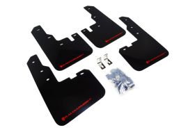 2013-2016 Toyota RAV4 Rallyarmor Urethane Mud Flaps Black/Red - RAL-MF41-UR-BLK/RD
