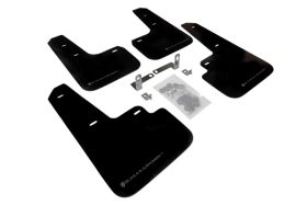 2013-2016 Mitsubishi Mirage DE/ES/SE/GT Rallyarmor Urethane Mud Flaps Black/Grey - RAL-MF43-UR-BLK/GRY