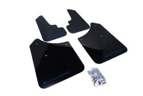 2003-2008 Subaru Forester 2.5X/XT  Rallyarmor Urethane Mud Flaps Black/Blue - RAL-MF5-UR-BLK/BL