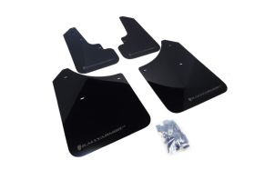 2003-2008 Subaru Forester 2.5X/XT  Rallyarmor Urethane Mud Flaps Black/Grey - RAL-MF5-UR-BLK/GRY