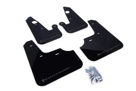 2007-2016 Mitsubishi Lancer DE/ES/GTS /SE/Ralliart Rallyarmor Urethane Mud Flaps Black/Grey - RAL-MF8-UR-BLK/GRY
