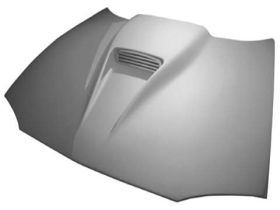 1993-1997 Chevrolet Camaro RKS Fiberglass Competition Ram-Air Hood w/Carbon Fiber Blister - 01011103
