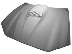 1998-2002 Chevrolet Camaro RKS Fiberglass Competition R/A Hood w/Carbon Fiber Blister - 01011105
