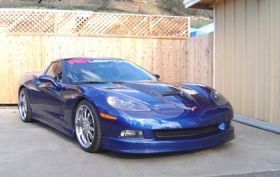 2005-2013 Chevrolet Corvette C6 RKS Carbon Fiber Ram Air Hood w/Carbon Fiber Blister - 16011004