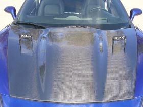 2005-2013 Chevrolet Corvette C6 RKS Carbon Fiber Violator Supercharger Hood - 16011008