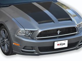 2013-2014 Ford Mustang RKS Fiberglass Ram Air Hood w/Carbon Fiber Blisters - 18015010