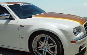 2005-2010 Chrysler 300 Base/C RKS Fiberglass High-Rise Hood - 23011000