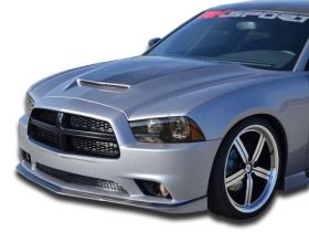 2011-2013 Dodge Charger RKS Fiberglass Ram Air Hood w/Carbon Fiber Blister - 24013025