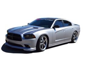 2011-2013 Dodge Charger RKS Urethane Ground Effects Pkg w Carbon Fiber Front Valance - 24013200