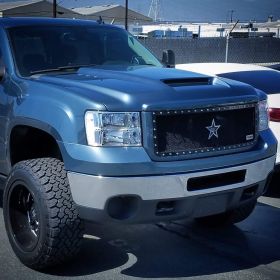 2011-2013 GMC Sierra 2500 HD RKS Fiberglass Ram Air Hood - 35012000
