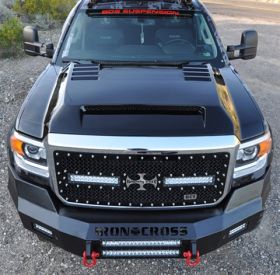 2015-2018 GMC Sierra 2500 HD RKS Fiberglass Ram Air Hood - 35016050