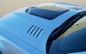 2010-2013 Chevrolet Camaro RKS Fiberglass Extractor Hood w/Carbon Fiber Center - 40011111