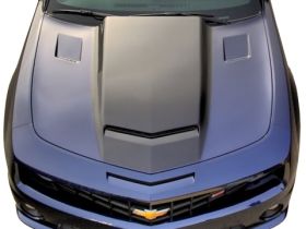 2010-2013 Chevrolet Camaro RKS Fiberglass Ram Air Hood w/Carbon Fiber Blister - 40011115
