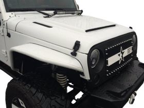 2013-2015 Jeep Wrangler RKS Fiberglass Ram Air Hood - 48012000
