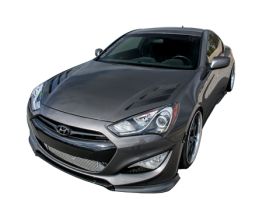 2013-2016 Hyundai Genesis Coupe RKS Fiberglass Hood with Carbon Fiber Inlays - 49011010