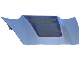 2014-2019 Chevrolet Corvette C7 RKS Fiberglass Extractor Hood w/Carbon Fiber Blister - 52012005
