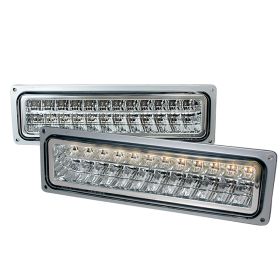 1988-1998 Chevy C10 Chrome LED Bumper Lights-2LB-C1088CLED-KS