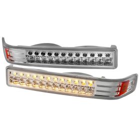 1998-2004 Chevy S10 Euro Bumper Lights Chrome - SDT-2LB-S1098CLED-RS