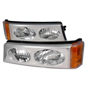 2003-2006 Chevy Silverado Chrome Bumper Lights-2LB-SIV04-KS