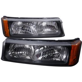 2003-2006 Chevy Silverado Black Bumper Lights-2LB-SIV04JM-RS