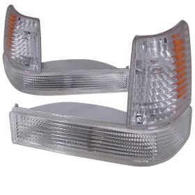 1993-1998 Jeep Grand Cherokee Chrome Bumper Lights + Corner Lights-2LBLC-GKEE93-
