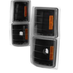 1994-1998 Chevy C-10 Full Size Pick-up Black 4PC Corner Lights-2LC-G1G3JM-V2-TM