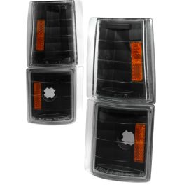 1994-1998 GMC Sierra Full Size Pick-up Black 4PC Corner Lights-2LC-G2G4JM-V2-TM
