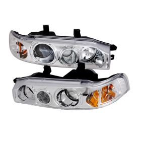 1990-1993 Honda Accord Chrome Projector Headlights - 2LHP-ACD90-KS
