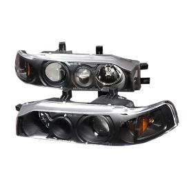 1990-1993 Honda Accord Black Projector Headlights - 2LHP-ACD90JM-KS