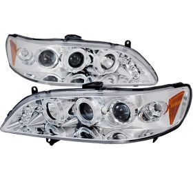 1998-2002 Honda Accord Halo LED Chrome Projector Headlights - 2LHP-ACD98-TM