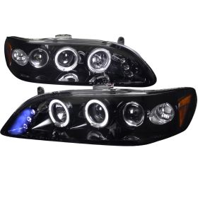 1998-2002 Honda Accord Halo Gloss-Black-Smoke Projector Headlights - 2LHP-ACD98G