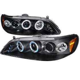 1998-2002 Honda Accord Halo LED Black Projector Headlights - 2LHP-ACD98JM-TM