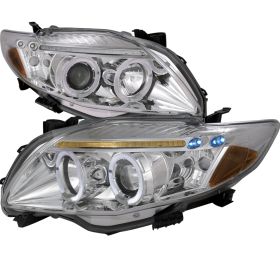 2009-2010 Toyota Corolla Halo Chrome Projector Headlights - 2LHP-COR09-TM