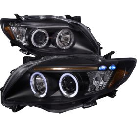 2009-2010 Toyota Corolla Halo Black Projector Headlights - 2LHP-COR09JM-TM