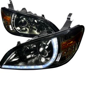 2004-2005 Honda Civic R8 Smoke Projector Headlights - 2LHP-CV04G-8-RS
