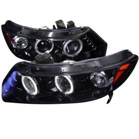 2006-2011 Honda Civic Halo Gloss-Black-Smoke Projector Headlights - 2LHP-CV062G-