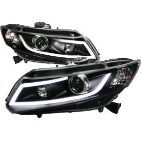 2012-2014 Honda Civic R8 LED Black Projector Headlights - 2LHP-CV12JM-8V2-TM