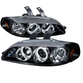 1992-1995 Honda Civic Halo LED Black Projector Headlights - 2LHP-CV923JM-TM