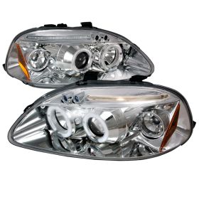 1996-1998 Honda Civic Halo LED Chrome Projector Headlights - 2LHP-CV96-TM