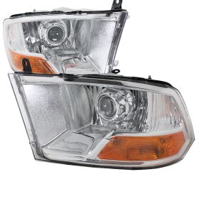 2009-2014 Dodge Ram Chrome Projector Headlights - 2LHP-DGP09-RS