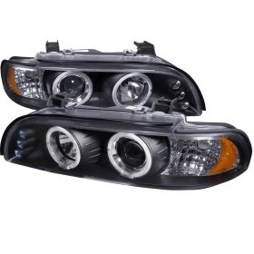 2001-2003 BMW 5-Series Halo Black Projector Headlights - 2LHP-E3997JM-TM